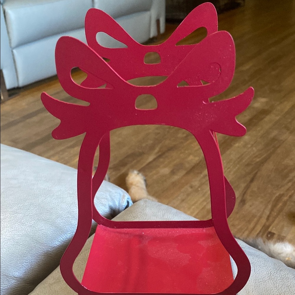 Ashland Festive Red Metal Bell Tray